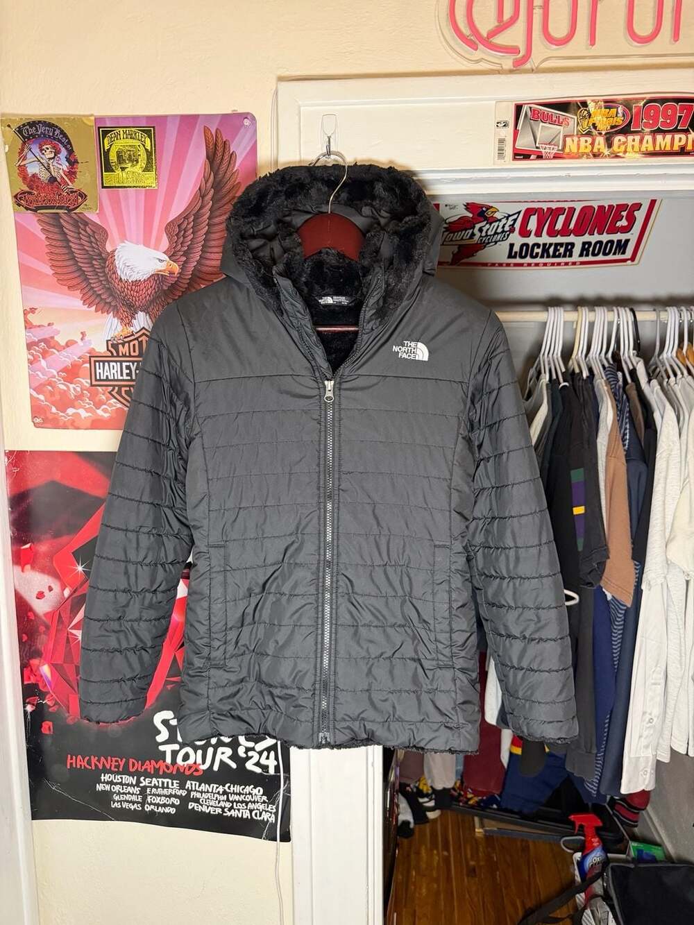 The North Face Fleece Lined Puffer Jacket Girls' Size L